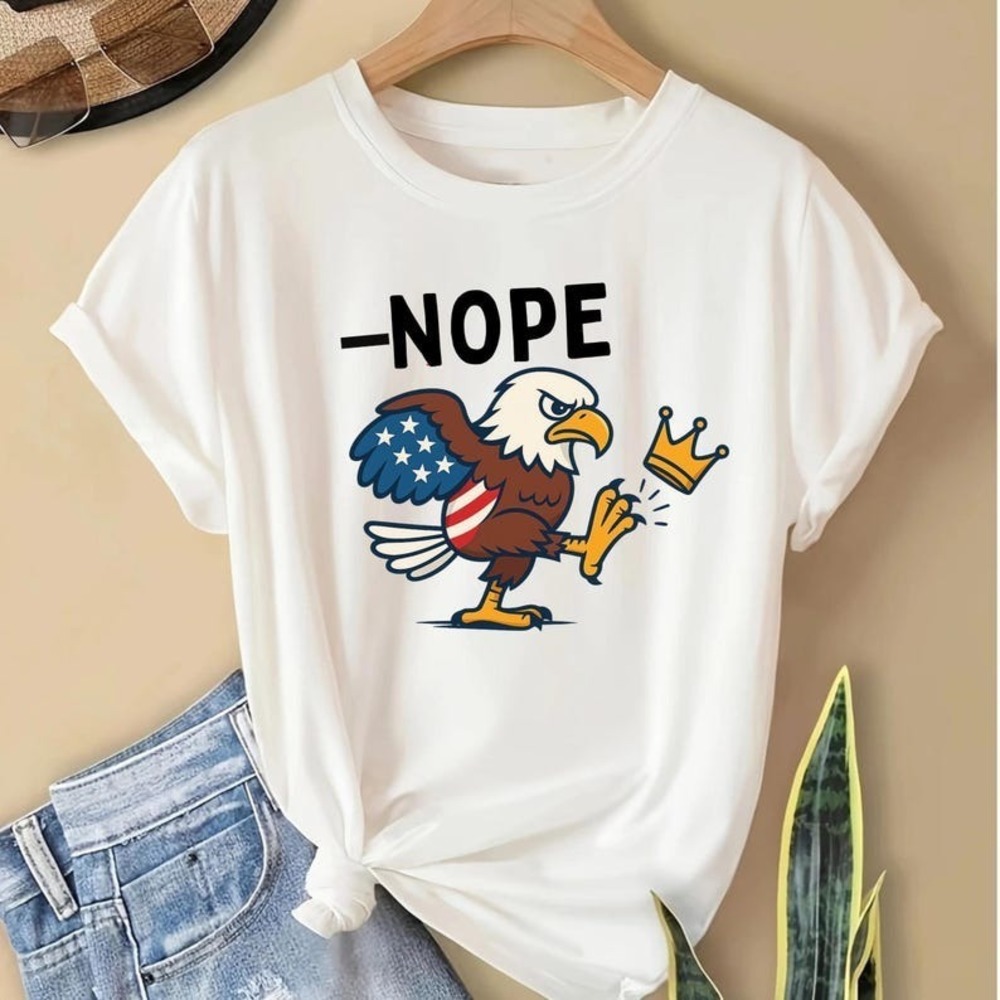 No Kings In America Bald Eagle T-Shirt